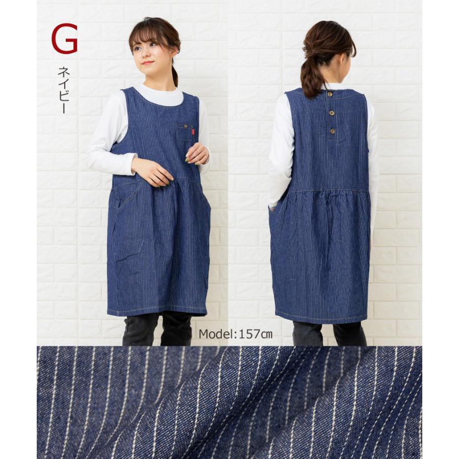 布和里 デニム エプロン レディース チュニック ワンピース風 布和里 デニム エプロン レディース チュニック ワンピース風