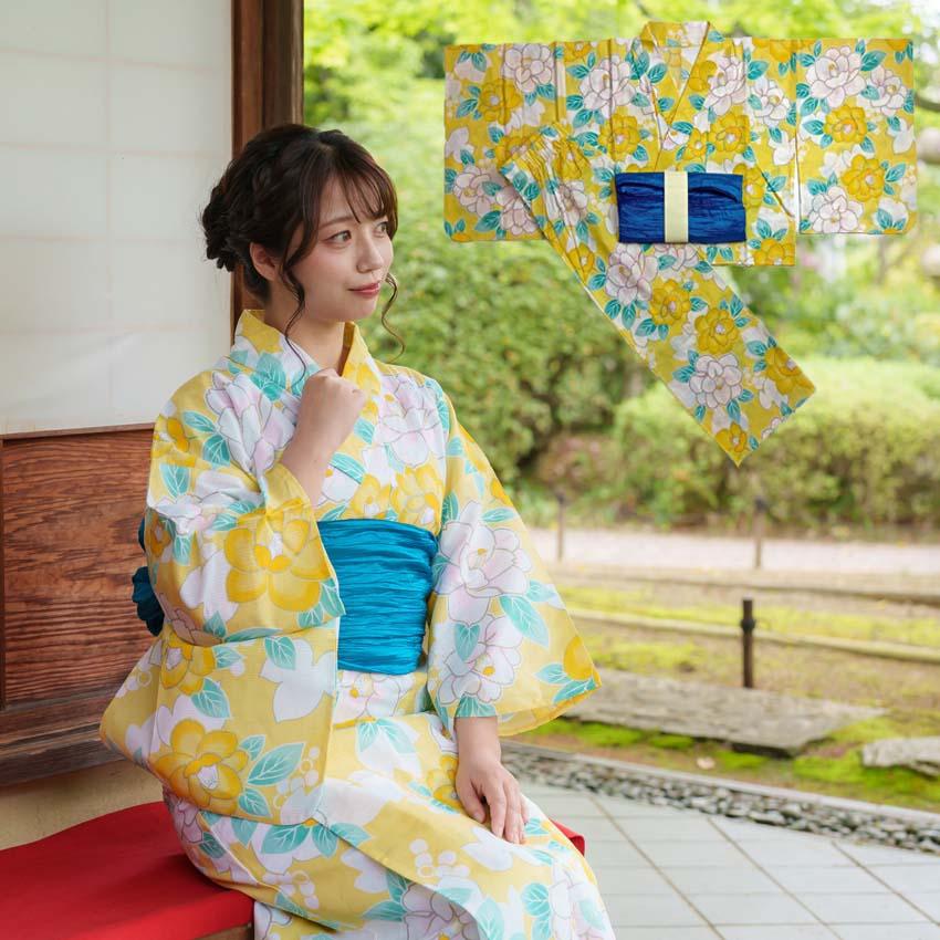 布和里 レディース セパレート 浴衣 大人 シワ兵児帯付き 2点セット