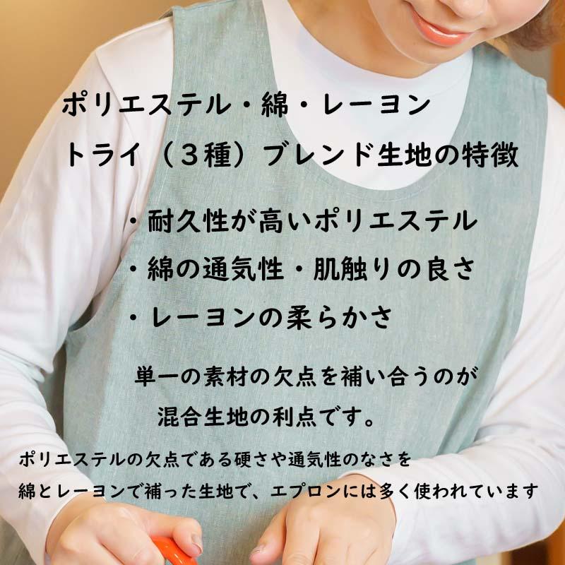 エプロン サイドボタン 保育士 フリーサイズ LL 大きいサイズ 普通丈と小柄な方に嬉しいショート丈 | 布和里 | 16