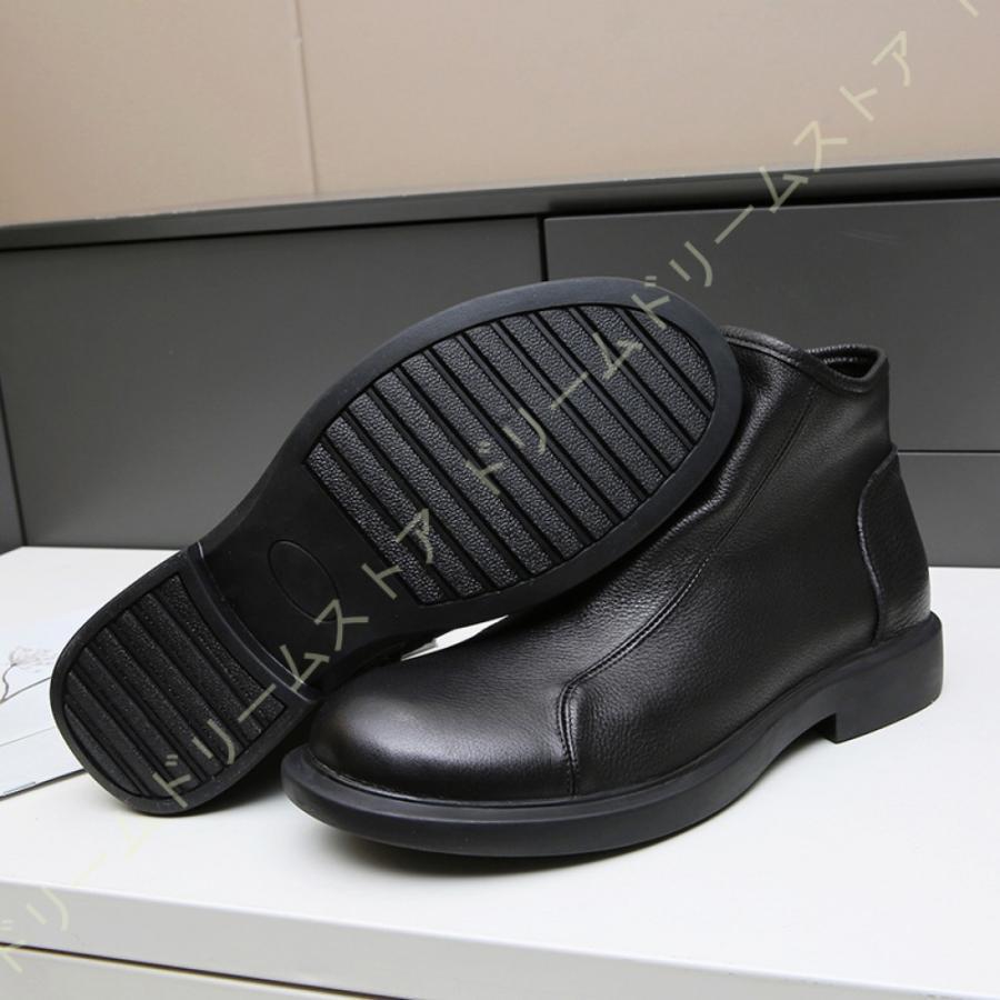 ショートブーツ ビジネスブーツブーツ ビジネスシューズ レザー 本革 チェルシーブーツ ファッション サイドゴア ブーツ メンズ 革靴 サイドジッパー 紳士靴｜fuyu-store｜03