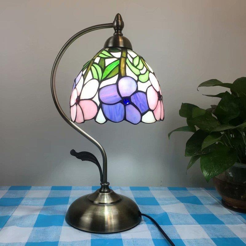 テーブルランプ 花柄 卓上ランプ 北欧 飾り電灯 おしゃれ ガラス工芸