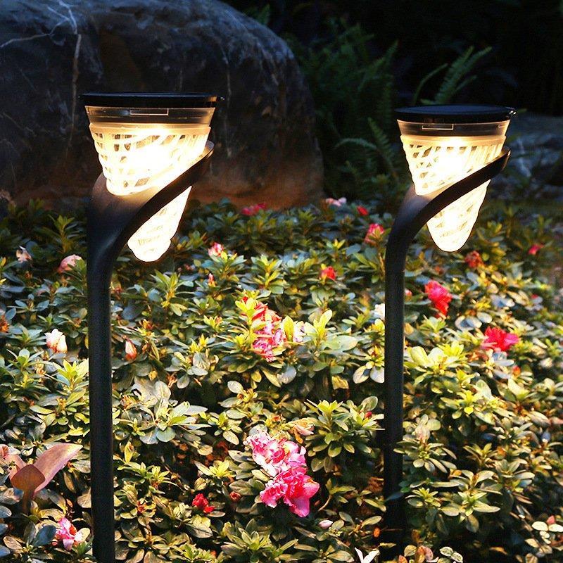 ソーラーライト 屋外 埋め込み式 防水 暖色系 LED ガーデン 夜間自動
