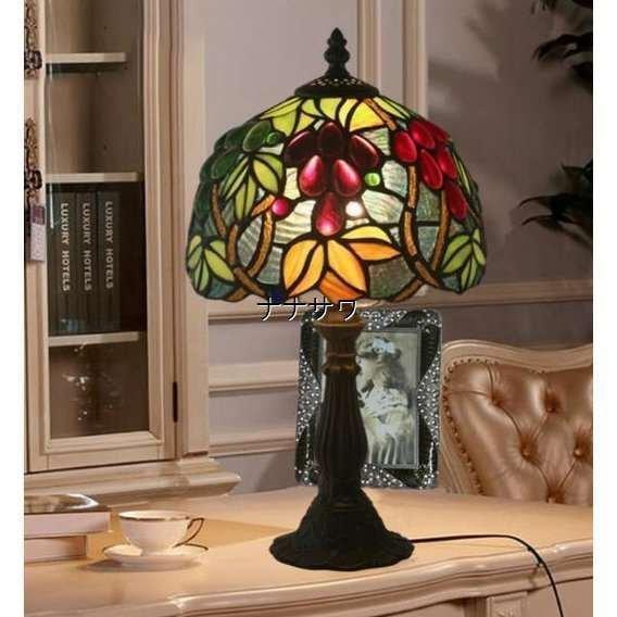 値下げ　ステンドグラス　アンティークランプ　ティファニー風　葡萄 ステンドグラス アンティークランプ ティファニー風 葡萄