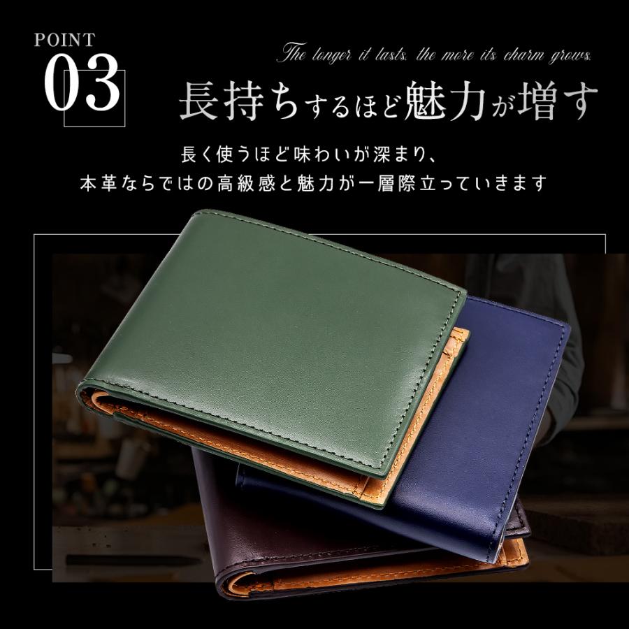 二つ折り財布 箱付き 小振りで便利な万能型ありそうでなかった「外BOX付き二つ折財布」1022