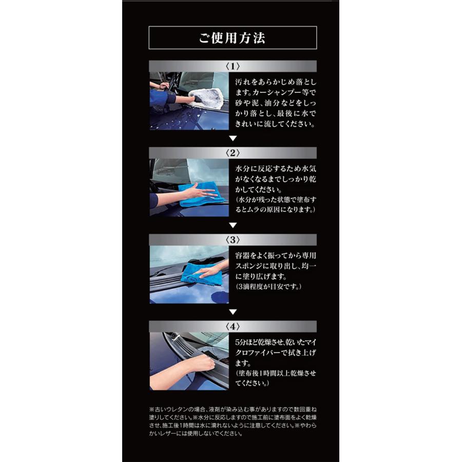 簡単！水なし洗車ワックス＆黒光りセット 車 未塗装樹脂 コーティング