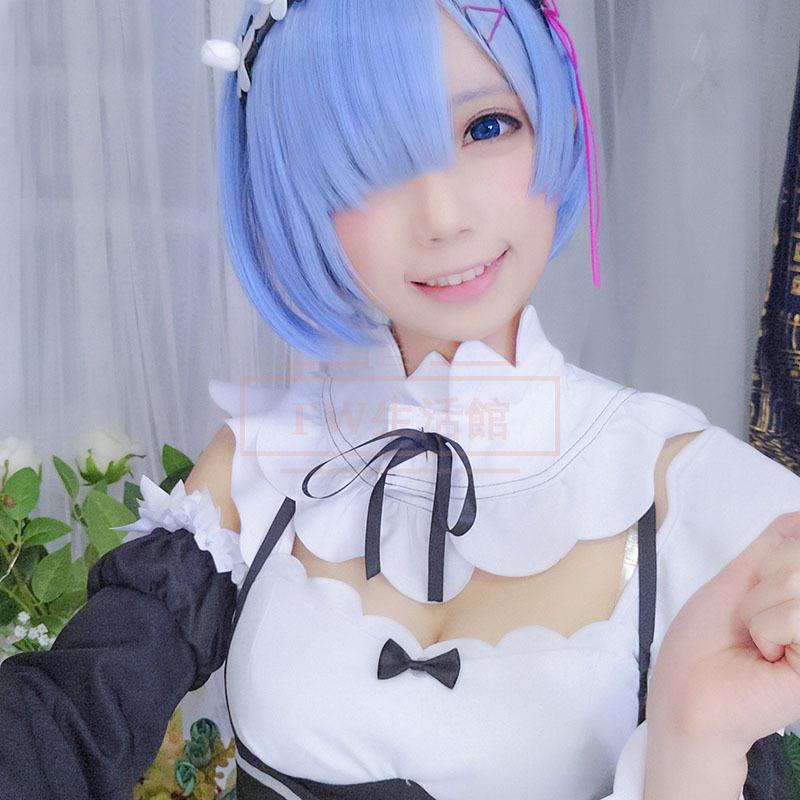 Re:ゼロから始める異世界生活 レム ラム 風コスプレ衣装 ウィッグ靴 メイド服 パーティー/イベント 舞台服 仮装変装｜fwlife-store｜02