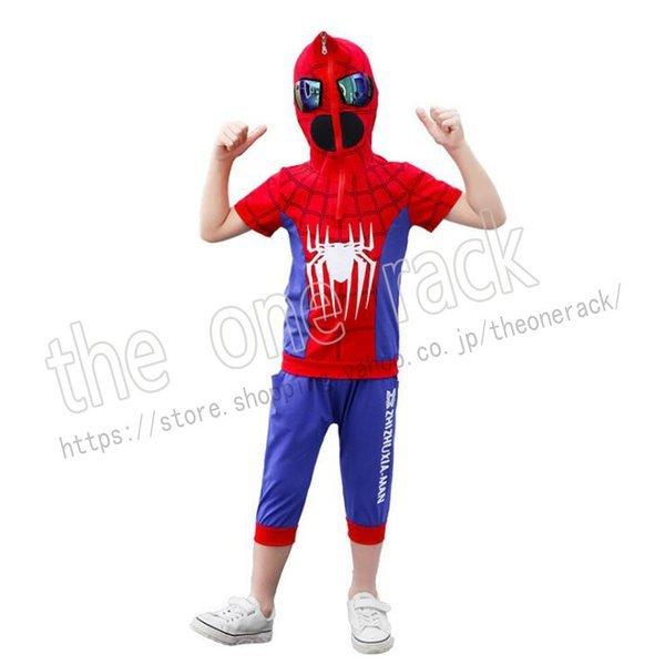 スパイダーマン 子供用 羽織り Tシャツ 半袖セット 可愛い夏服 コスプレグッズ｜fwlife-store｜03