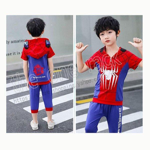 スパイダーマン 子供用 羽織り Tシャツ 半袖セット 可愛い夏服 コスプレグッズ｜fwlife-store｜05