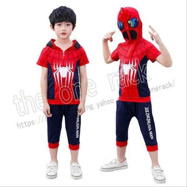 スパイダーマン 子供用 羽織り Tシャツ 半袖セット 可愛い夏服 コスプレグッズ｜fwlife-store｜06