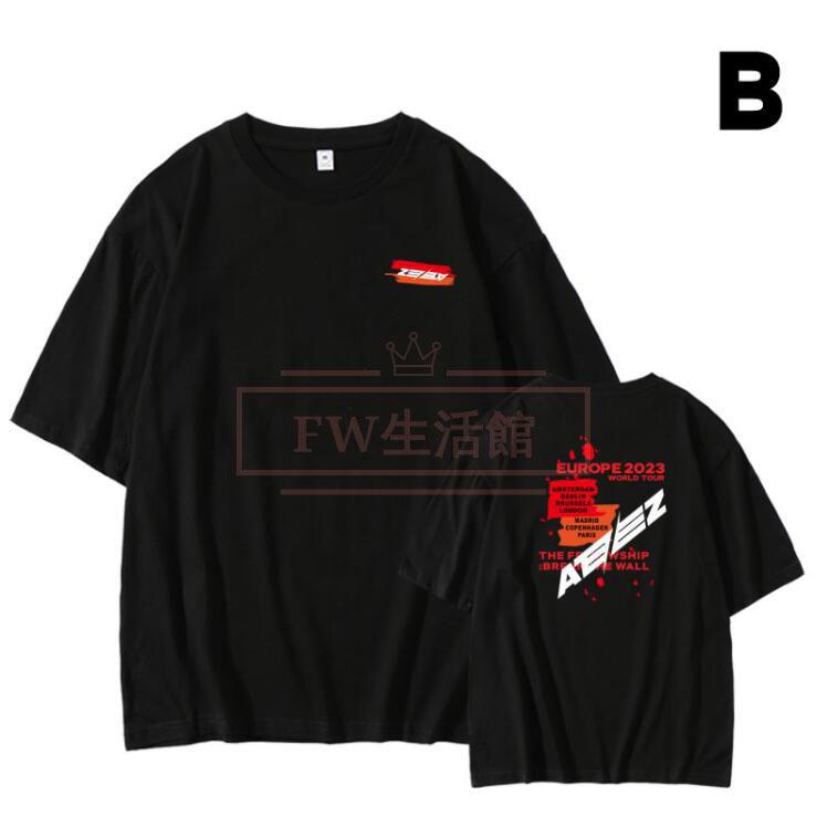2023新品 ATEEZ BREAK THE WALL 韓流グッズ 半袖 Tシャツ 春夏 コ ート 