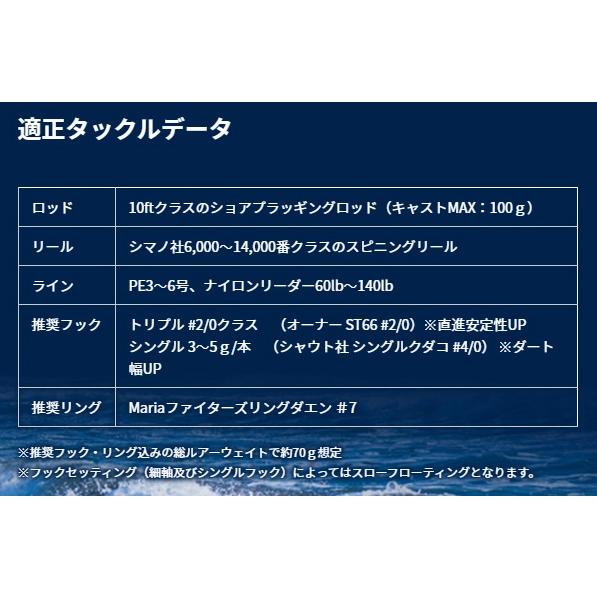 Maria マリア ボアー SS170 60g 004 ケイムラスリットグロー スロー