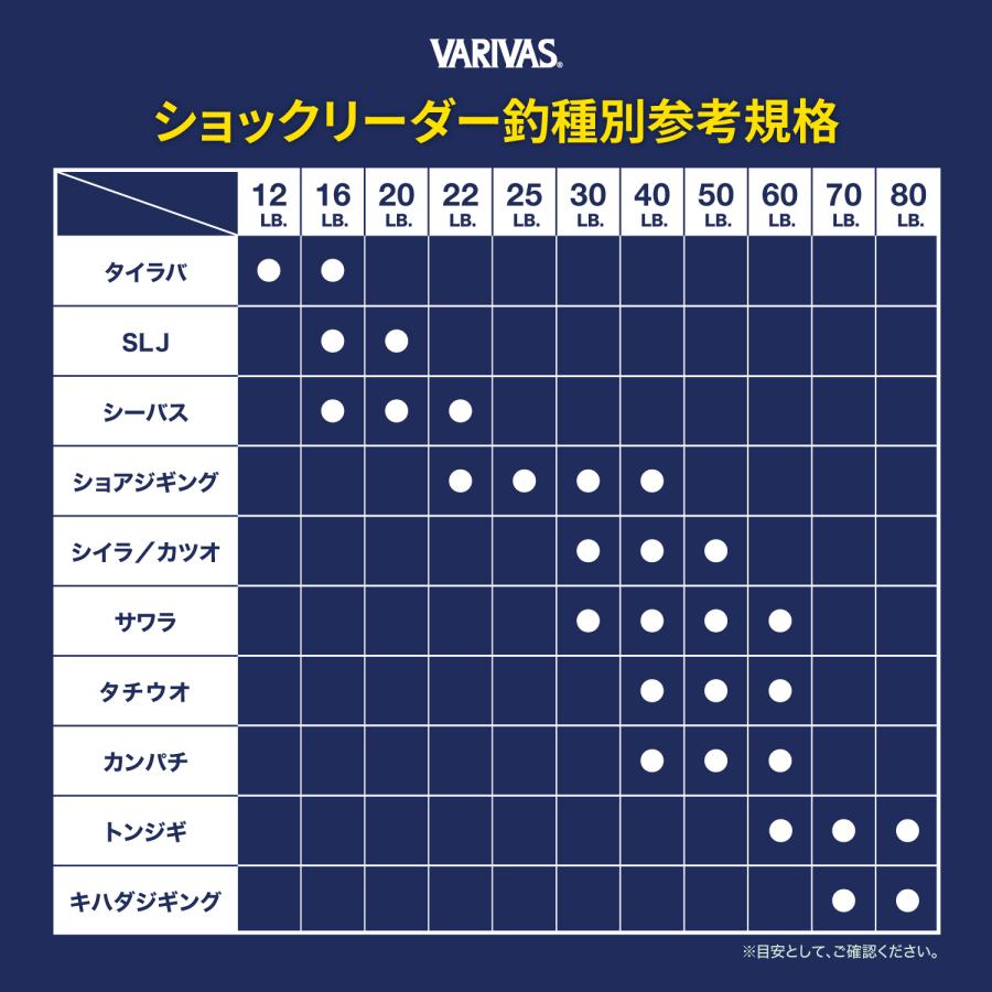 VARIVAS（バリバス） オーシャンレコード ショックリーダー 30m 300lb
