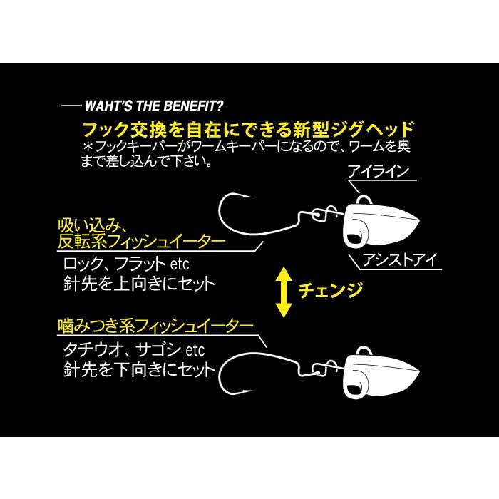 Zeake（ジーク） フックチェンジヘッド 28g #1/0 ジグヘッド : FWS