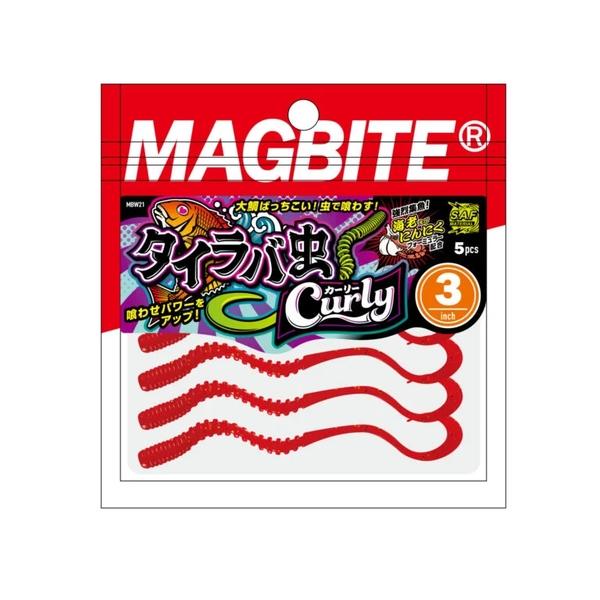 MAGBITE（マグバイト） 鯛ラバ 虫カーリー 3インチ #36 キラキラクリア
