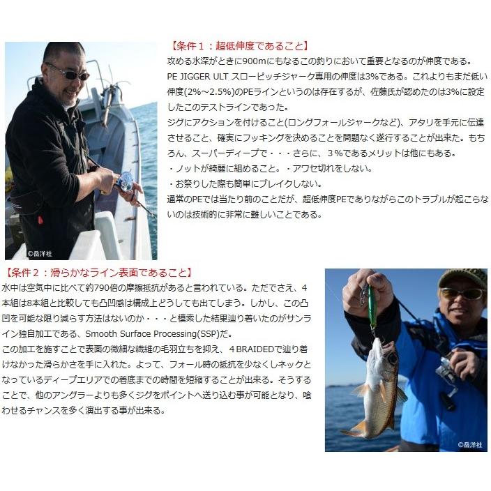 サンライン PEジガーULT 4本組 スローピッチジャーク専用 1200m サンライン PEジガーULT 4本組 スローピッチジャーク専用 1200m