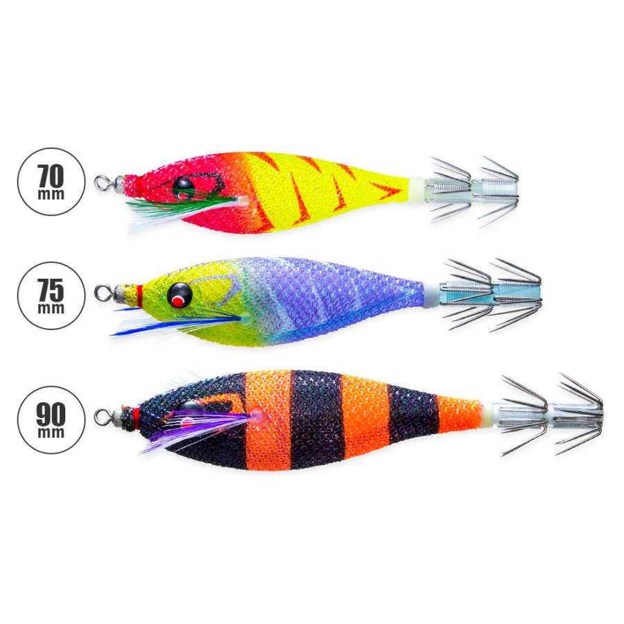 【新品】ぶっ飛びスプーン、撃投ジグ、セットアッパー、エギ王K、ファイアツイン DUEL（デュエル） ぷっか 70mm #4.LM 夜光グリーン スッテ イカメタル
