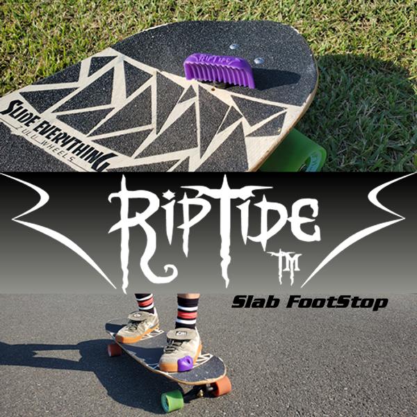 Alsen CNC加工ロングボードフットストップ 赤 RipTide Footstop Slab / スラロームスケートボード ダウンヒル