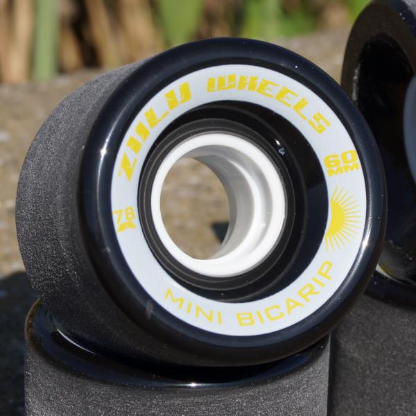 60mm 78a ソフトスケートボードウィール Zulu Wheels Mini Bicarip