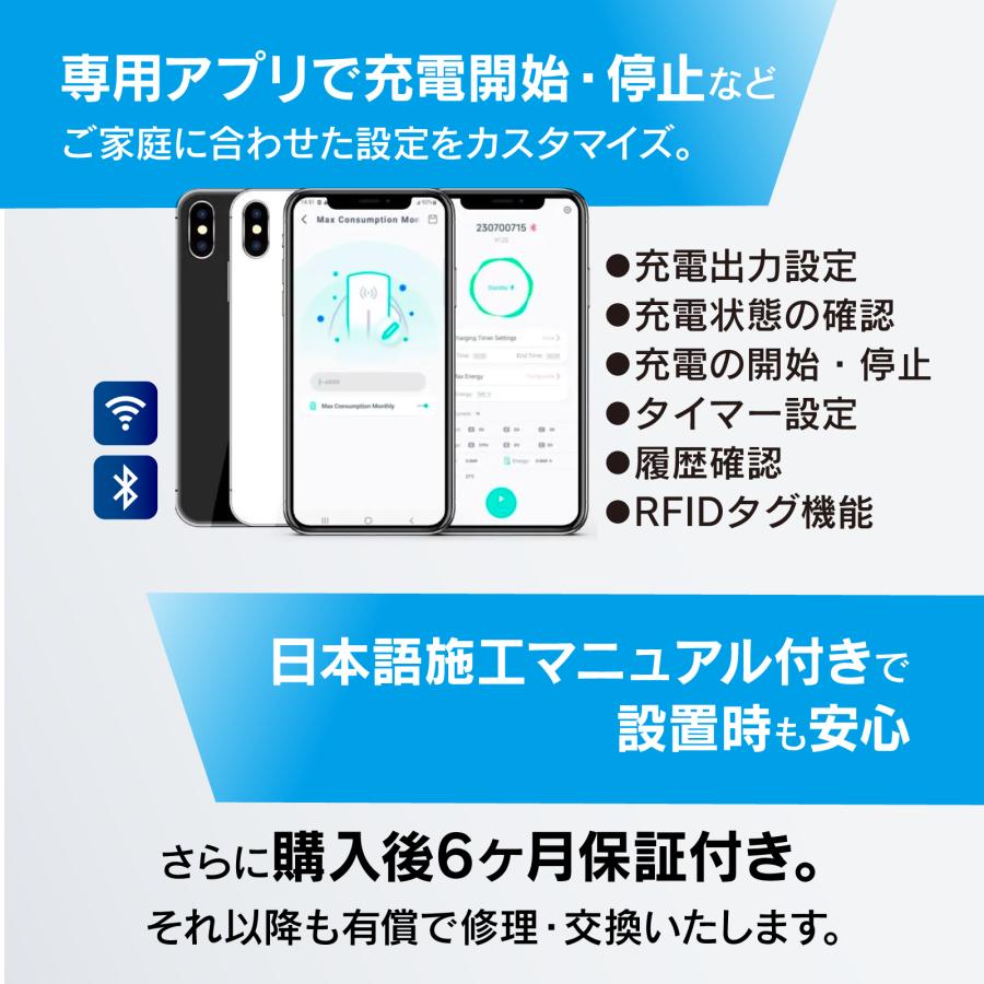 太陽光発電からEV充電　家庭用EV充電器　（太陽光の余剰充電可能）　V2H・卒FITの方に最適　最大6.4KW（コントローラ無し） |  | 06