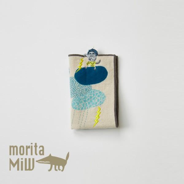 moritaMiW 小さなポケットハンカチ ミニタオル ウチュウジン カミナリ