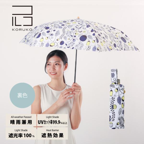 日傘 折りたたみ 北欧デザイン Korko コルコ クイックオープン 晴雨