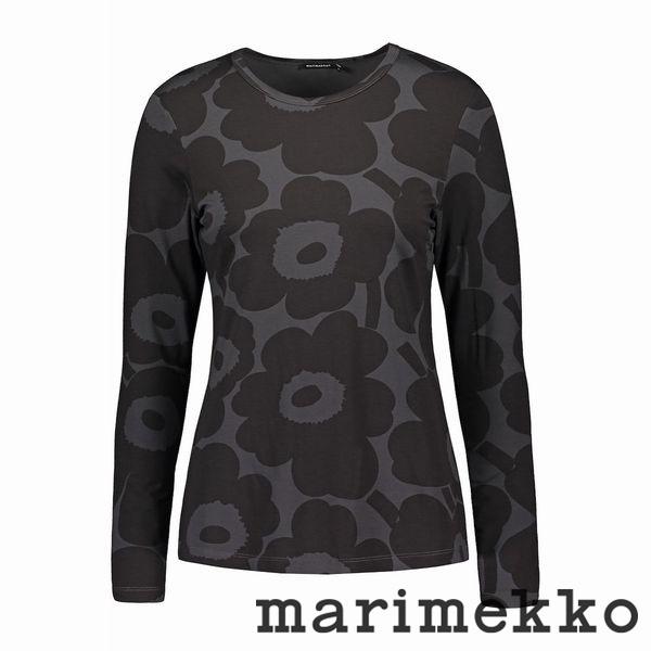 マリメッコ marimekko カットソー Hiili Pieni Unikko グレー ブラック 
