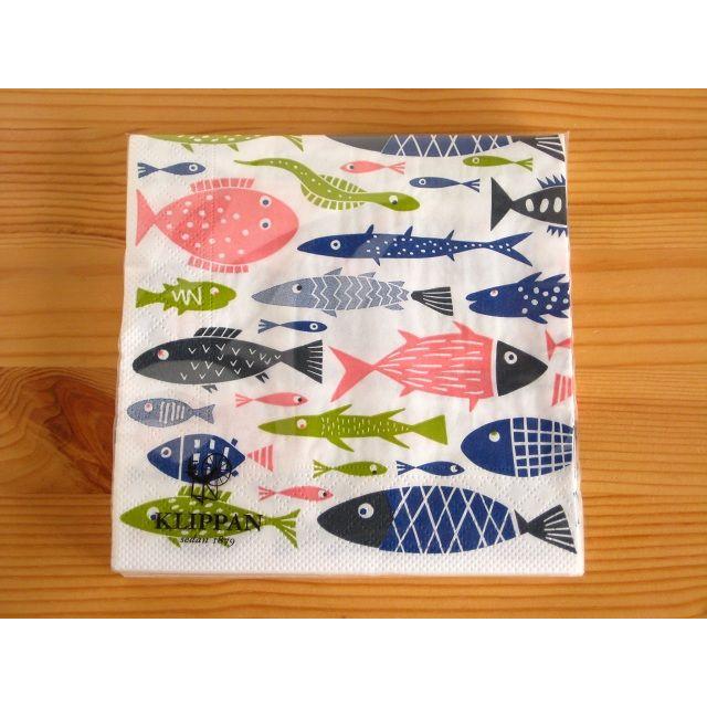 KLIPPAN（クリッパン） ペーパーナプキン fish フィッシュ 魚 紙 