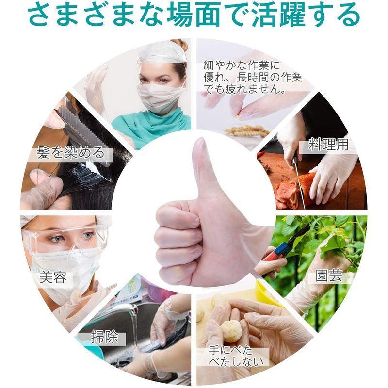 出色 日本国内検品 100枚入 使い捨て手袋 PVCグローブ ビニール手袋 予防対策 防疫防護 業務用 極うす手 薄手 半透明 プラスチック手  champagne-dissaux-brochot.com