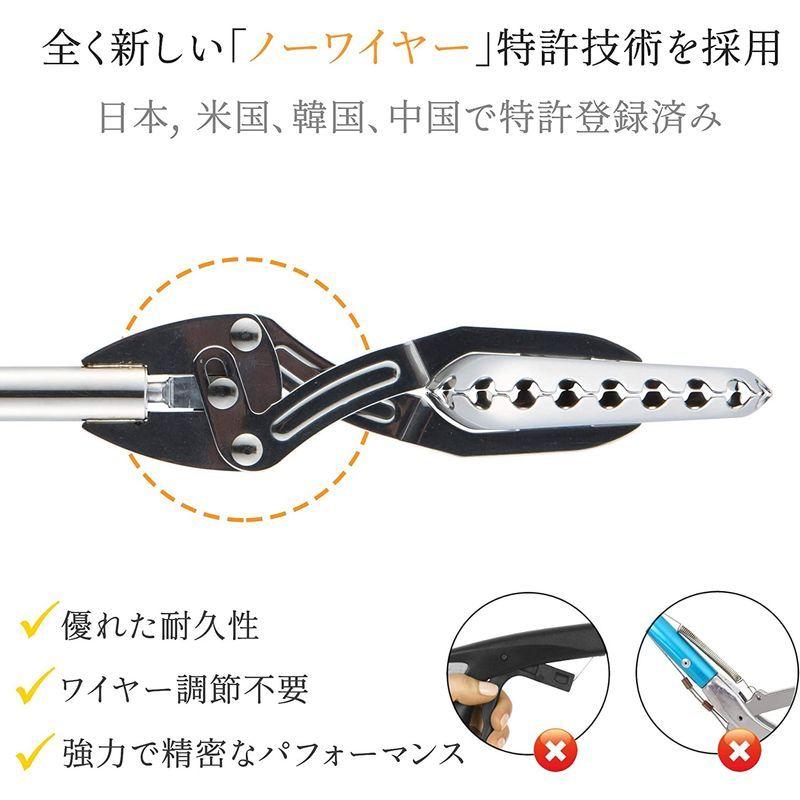 入荷予定 Fth オールステンレス マジックハンド つかみ棒 リーチャー 拾い上げ ツール 高耐久 ゴミ拾い ヘビ捕獲 トング お助け万能ロングハンド Disnak Nttprov Go Id