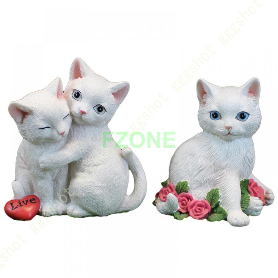 猫 置物 リアル ねこ ネコ キャット リアルな猫の置物 動物オブジェ 庭オブジェ ネコの置物 飾りもの 愛らしい 猫置き物可愛い 花壇の置物｜fzone｜20