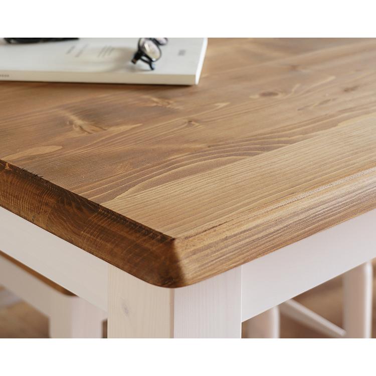 現品処分品 メラミン キッチンテーブルホワイト木製テーブル 引き出し4