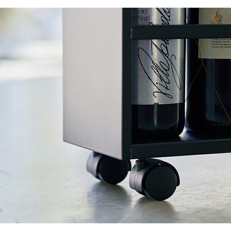 山崎実業 tower スリムワゴン ブラック スキマ収納 隙間 すき間 13cm tower キャスター付きスリムワゴン 4段 タワー 山崎実業 隙間