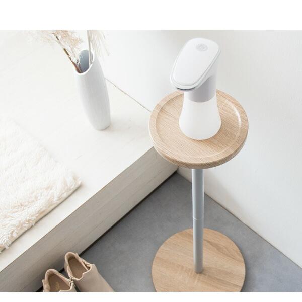 送料無料　手作り　国産 ヒノキ　木製消毒液置き台　ナチュラル　消毒台 丸テーブル 送料無料手作り国産 ヒノキ木製消毒液置き台ナチュラル消毒台 丸テーブル