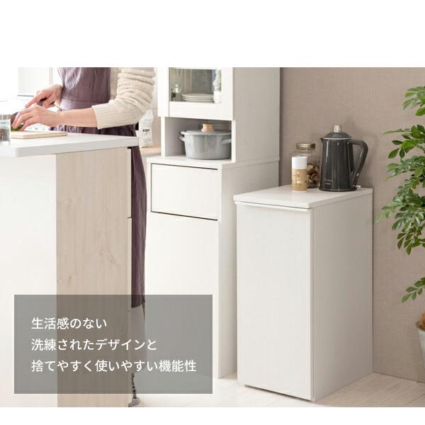 ゴミ箱 木製 45L ダストボックス おしゃれ スリム 省スペース 分別