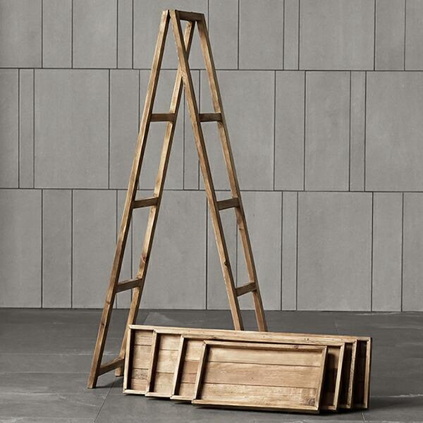 ヴィンテージ　木製梯子　木　棚　ディスプレイ　180cm 12尺 3b463f7cb4d6ad4e0262564419aa42