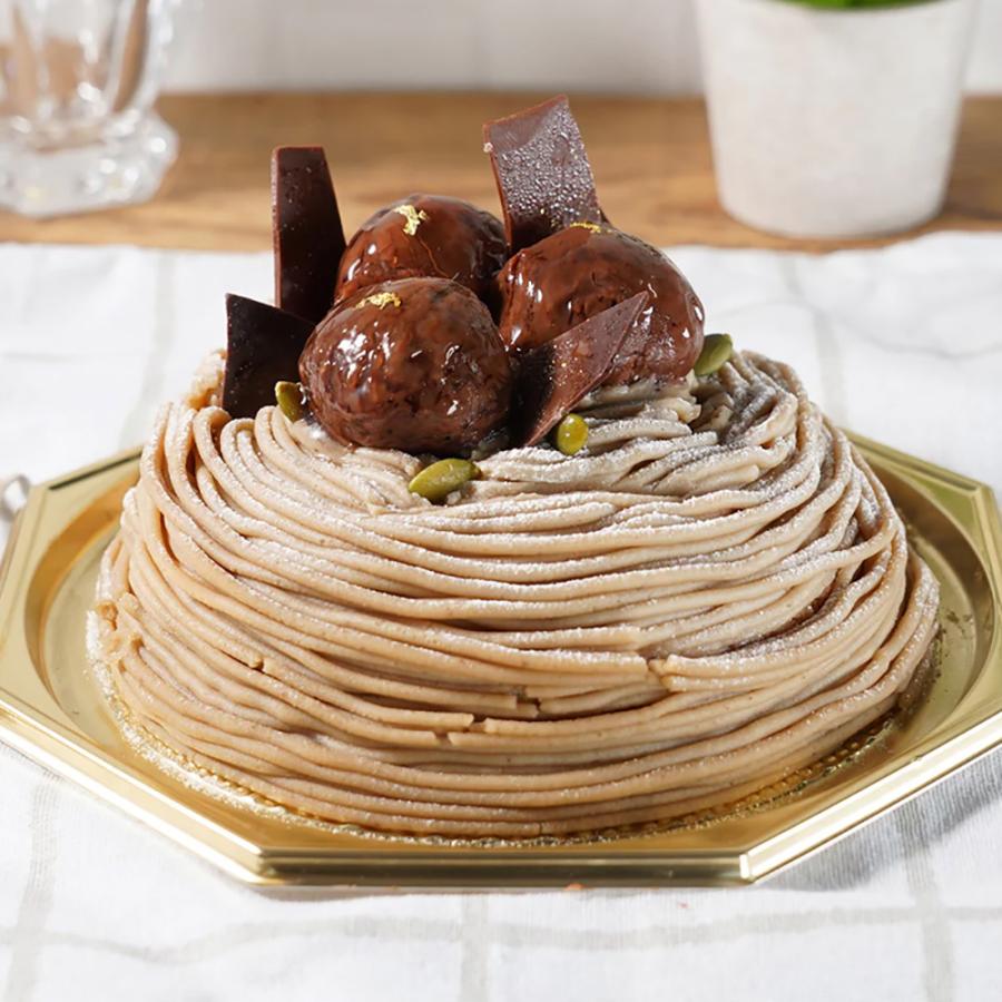 shirokane sweets TOKYO 皇室献上栗 山江栗のモンブラン 5号1台 送料無料 栗 山江栗 モンブラン ケーキ スイーツ ギフト 贈答用 お取り寄せ 白金台 生産者直送の画像