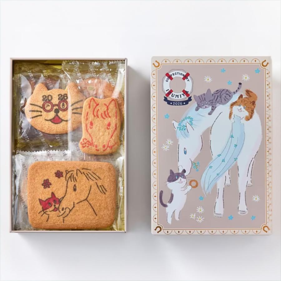 泉屋東京店 うまとねこ缶 幸せをつなぐ干支缶 計7種 14袋 1パック