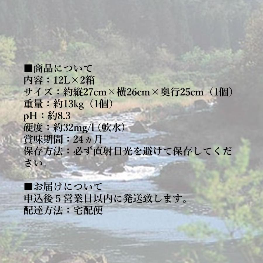 日田天領水 12L 2箱 送料無料 お取り寄せ 水 ミネラルウォーター 天然