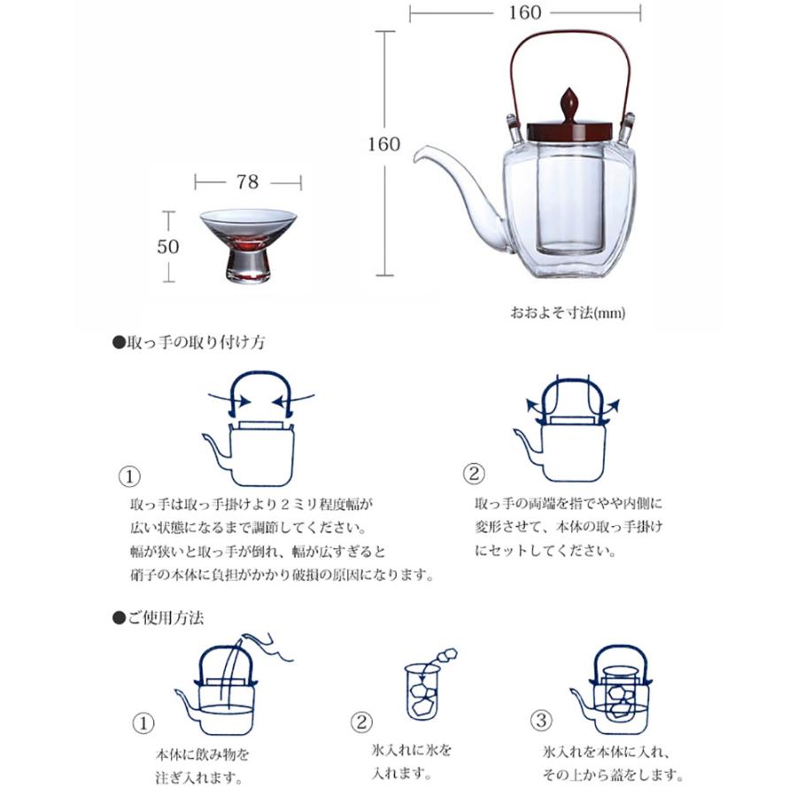 廣田硝子 角ちろり 銀蓋 送料無料 ちろり ろり硝子 注器 国産 ガラス