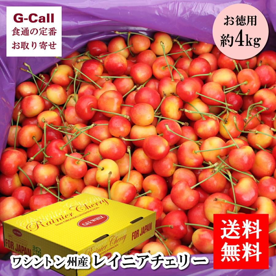 ワシントン州産 レイニアチェリー お徳用 約4kg 果物 アメリカ ワシントン州産 レイニアチェリー お徳用 約4kg 果物 アメリカ