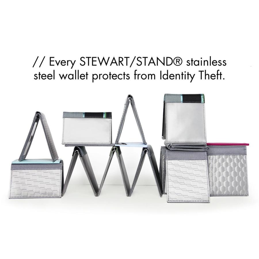 オープニング大セール ステンレススチール財布 Stewart Stand 長財布 スチュワート スタンド シルバー ウォレット ニューヨーク発 ダイヤモンドプレート柄 折りたたみ財布 Sutevalle Org