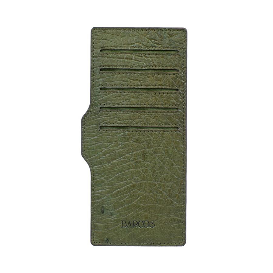 BARCOS バルコス オーストリッチレザーラウンド型長財布 リッコR 送料