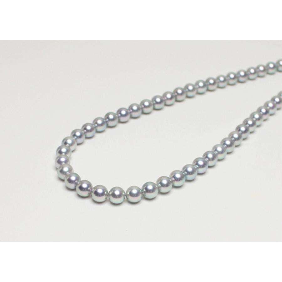 パールハヤシ 7.5〜8mm アコヤ真珠 グレーブルーネックレス 指定日不可 送料無料 パール ネックレス 真珠 ブラックフォーマル お取り寄せ メーカー直送の画像