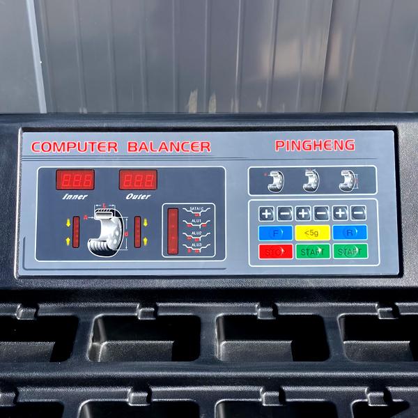 ホイールバランサー 単相100V 24インチ対応 ウエイト位置 レーザー測定