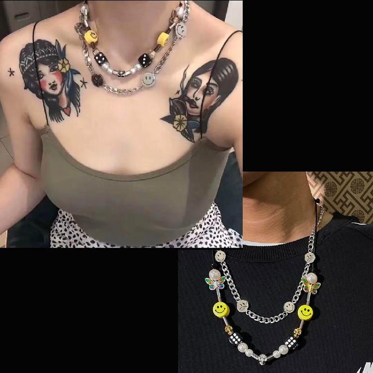 エバーモブ×サルーテ EVAE MOB×SALUTE Smiley Necklace ネックレス スマイリー ヒップホップ HIPHOP ストリート スカル メンズ レディース ユニセックス｜g-field｜05