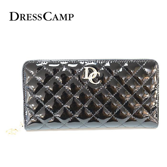 Dress Camp ドレスキャンプ エナメルキルトラウンドジップウォレット 長財布 ブラック サイフ メンズ レディース 42 D G Field 通販 Yahoo ショッピング