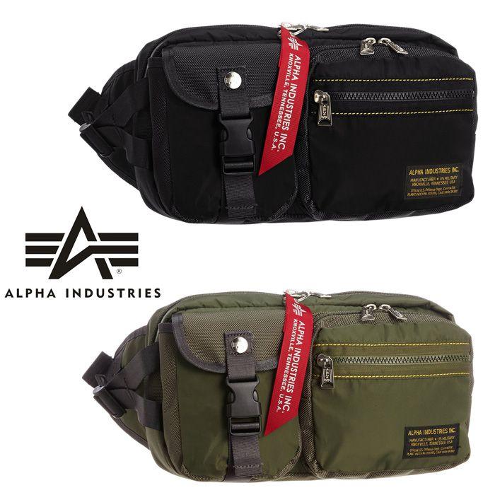 ☆Alpha industries ウエストポーチ ミリタリーバック グリーン