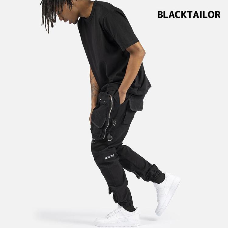 ブラックテイラー BLACKTAILOR C50 CARGO BLACK メンズ カーゴパンツ