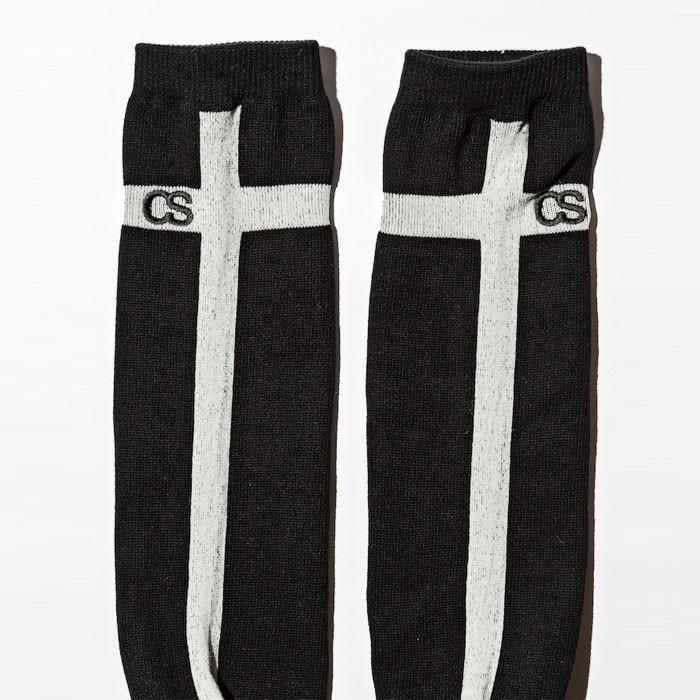 コモンソックス COMMON SOX LONG SOCKS CROSS ソックス 靴下 メンズ カジュアル ストリート スポーツ プレゼント ギフト ブラック ベージュ ホワイト｜g-field｜05