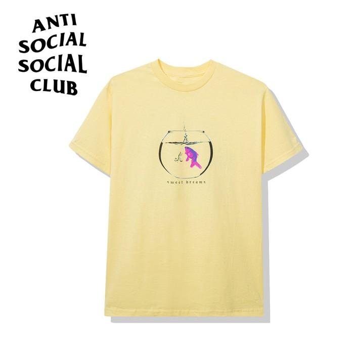 Anti Social Social Club アンチソーシャルソーシャルクラブ Glitter Yellow Tee 半袖 Tシャツ メンズ レディース ユニセックス Anti Social Social Club Tシャツ メンズ レディース ユニセックス